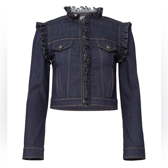 Cinq à Sept Dark Blue Jean Jacket - Picture 9 of 9